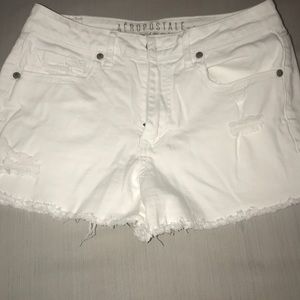 Aeropostal white jean shorts